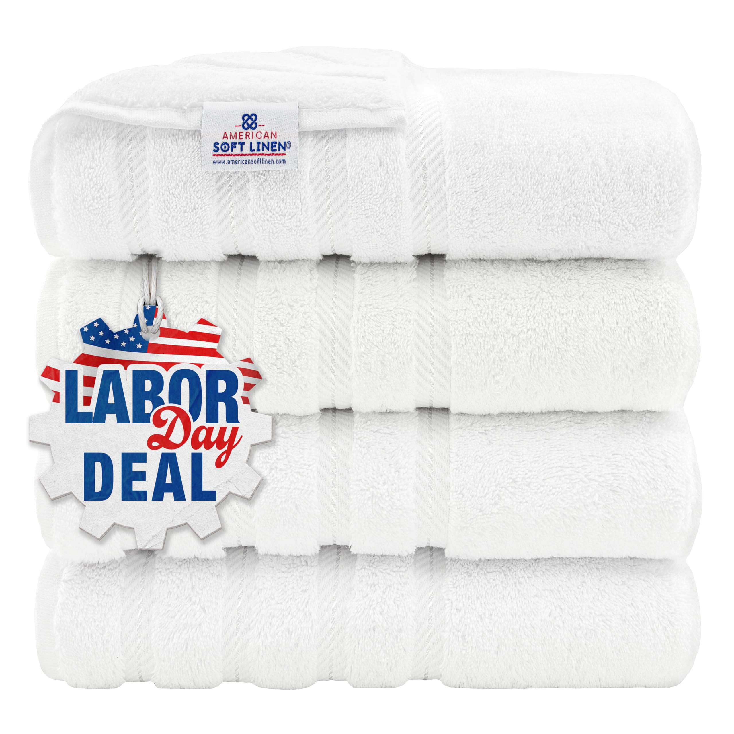 American Soft Linen serviette pliée, présentation soignée et douceur visible