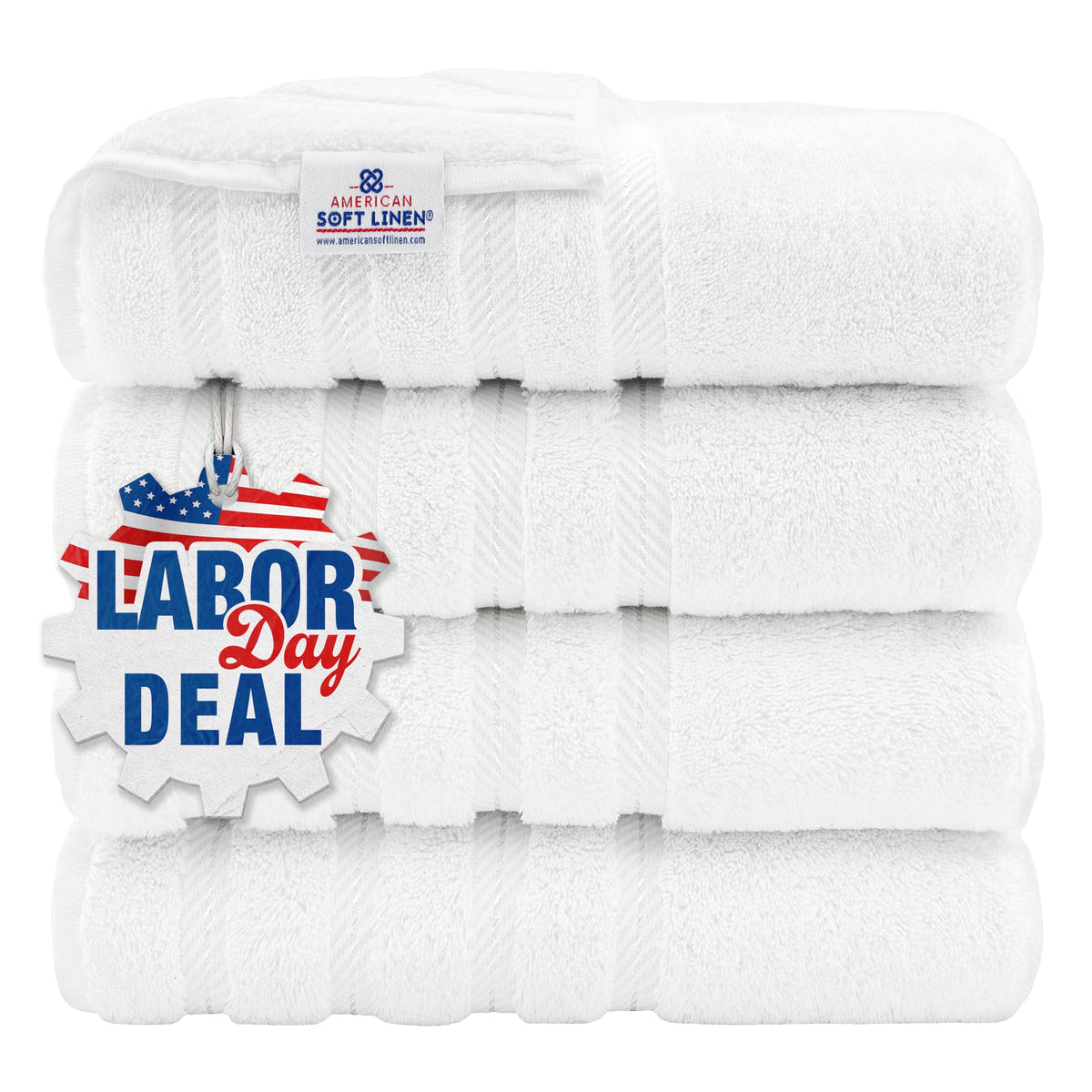 American Soft Linen serviette pliée, présentation soignée et douceur visible