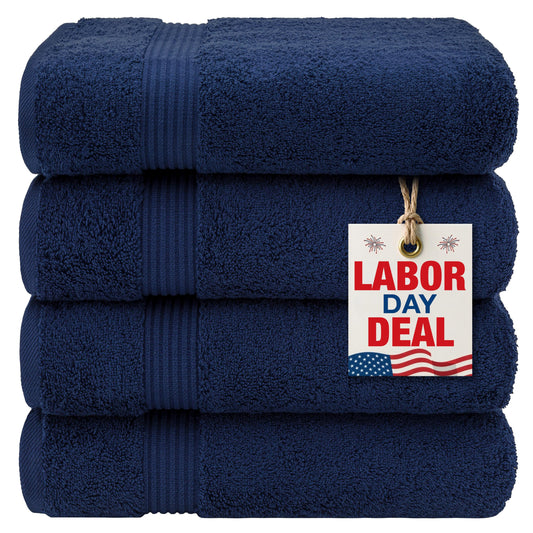 American Veteran Towel serviette pliée bleu marine aspect premium et gain de place