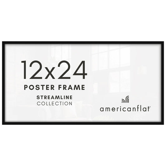 Americanflat face avant du cadre 12x24 montrant affichage net et style galerie