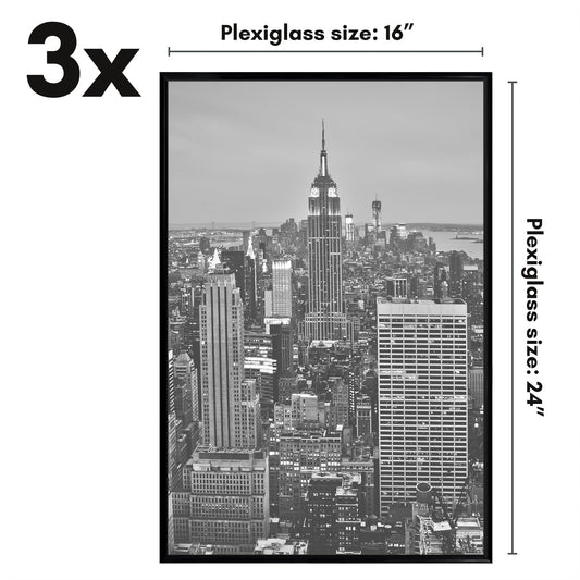 Americanflat cadre 16x24 détail moulure coulissante pour changement d'image facile