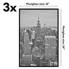 Americanflat cadre 16x24 détail moulure coulissante pour changement d'image facile