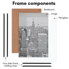 Americanflat cadre 16x24 gros plan PET poli protège l'affiche et réduit les reflets
