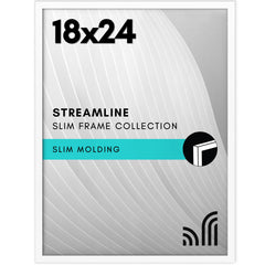 Americanflat face avant du cadre 18x24 blanc montrant une bordure nette et élégante