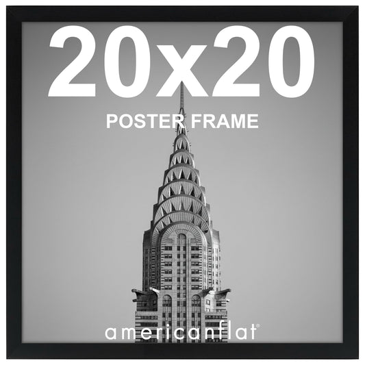 Americanflat cadre 20x20 face noire montrant un rendu soigné et valorisant