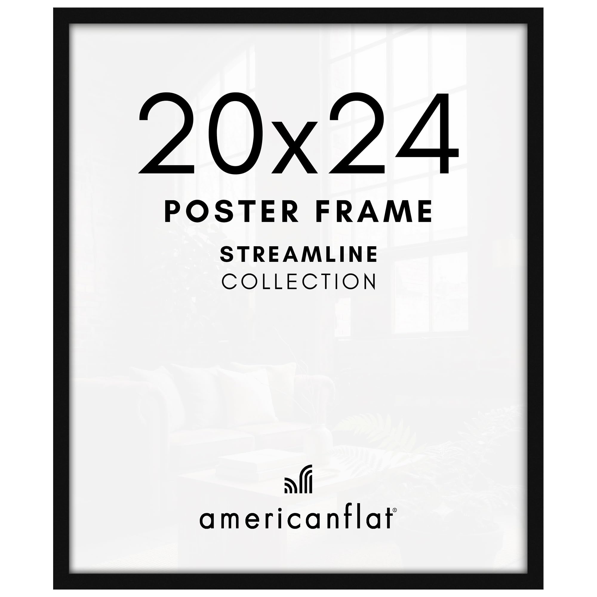 Americanflat cadre 20x24 face avant noir affiche nette et élégante