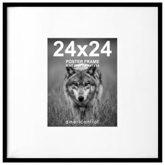 Americanflat face avant du cadre 24x24 montrant finition noire et design élégant