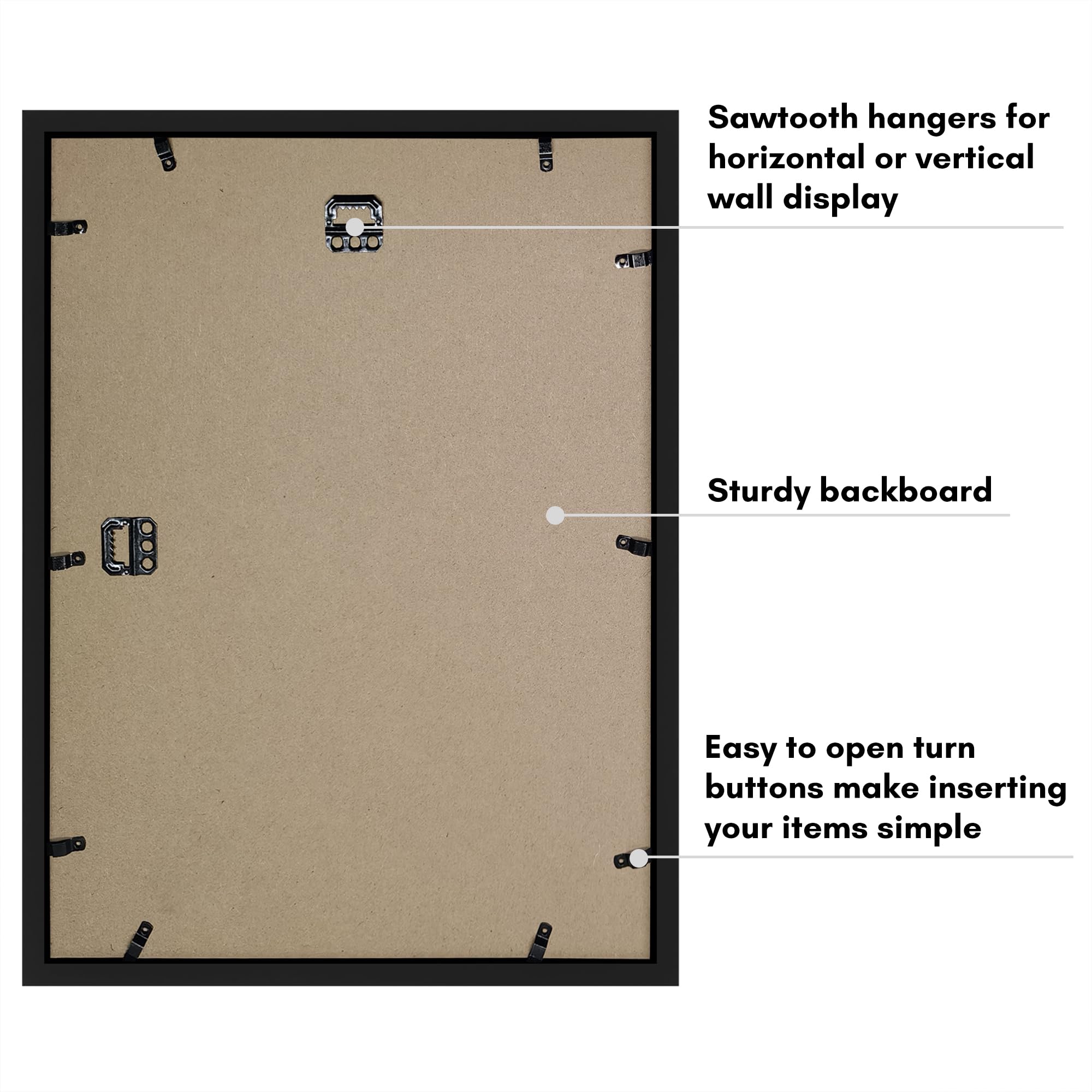 Americanflat cadre accroché au mur orientation horizontale, suspension incluse