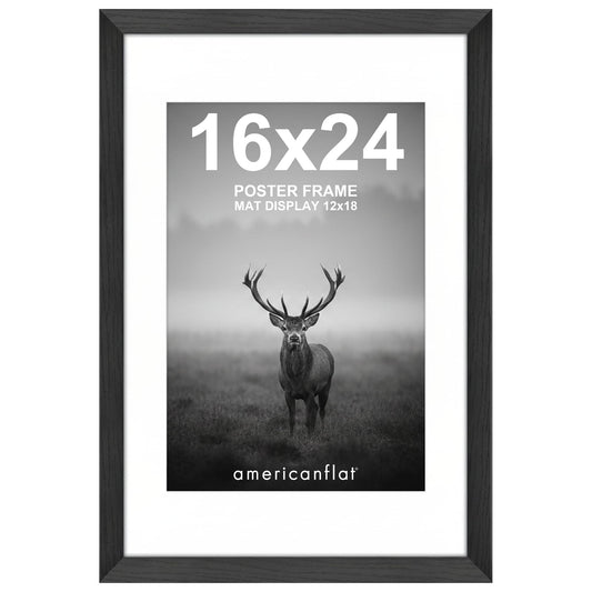 Americanflat face avant du cadre 16x24 noir, finition élégante
