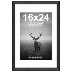 Americanflat face avant du cadre 16x24 noir, finition élégante