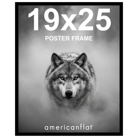 Americanflat vue avant du cadre 19x25 noir montrant élégance et mise en valeur