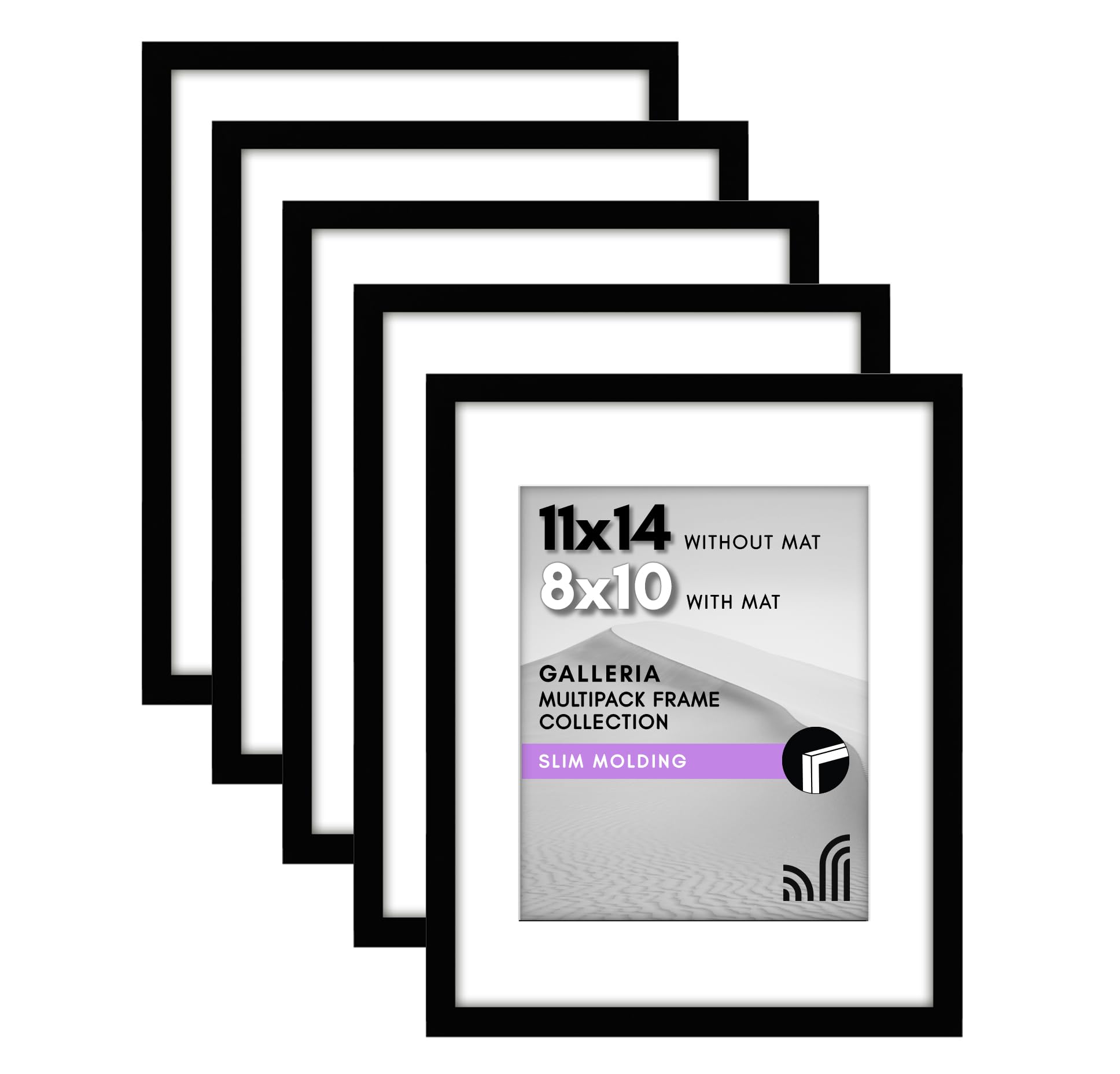 Americanflat cadre face avant noir présentant une photo et apportant élégance