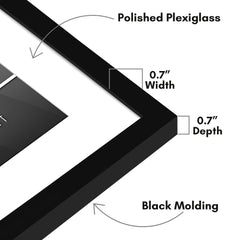 Americanflat plexiglas poli protégeant l’image et offrant clarté