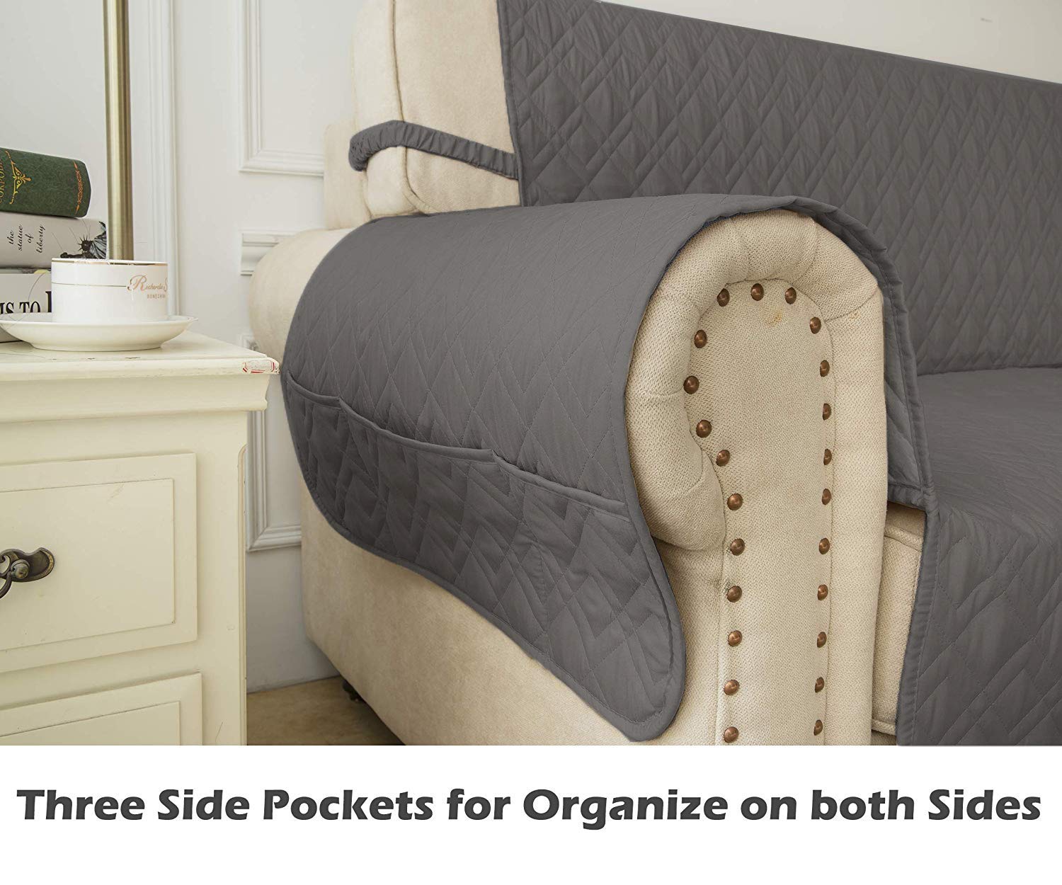 Ameritex détail antidérapant silicone qui maintient la housse en place