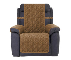 Ameritex housse fauteuil camel vue de face protège et embellit le fauteuil