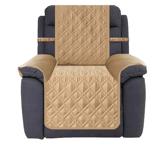 Ameritex housse fauteuil face montrant protection complète et couleur sable