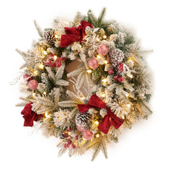 AMERZEST couronne de Noël face avant sur porte, apporte accueil chaleureux