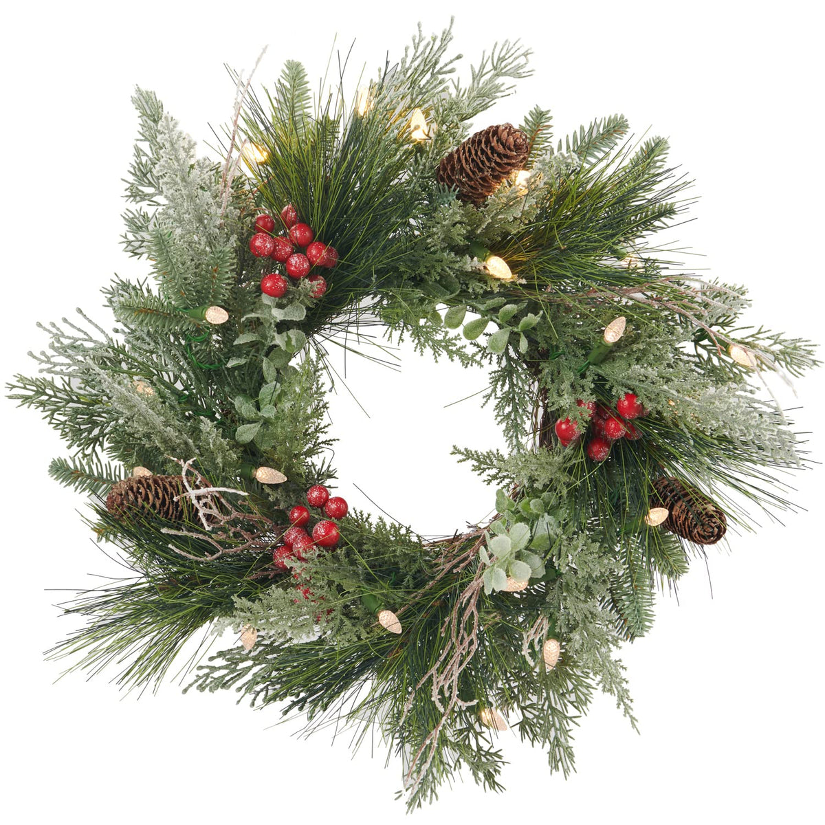 AMERZEST couronne de Noël sur porte, accueil festif immédiat