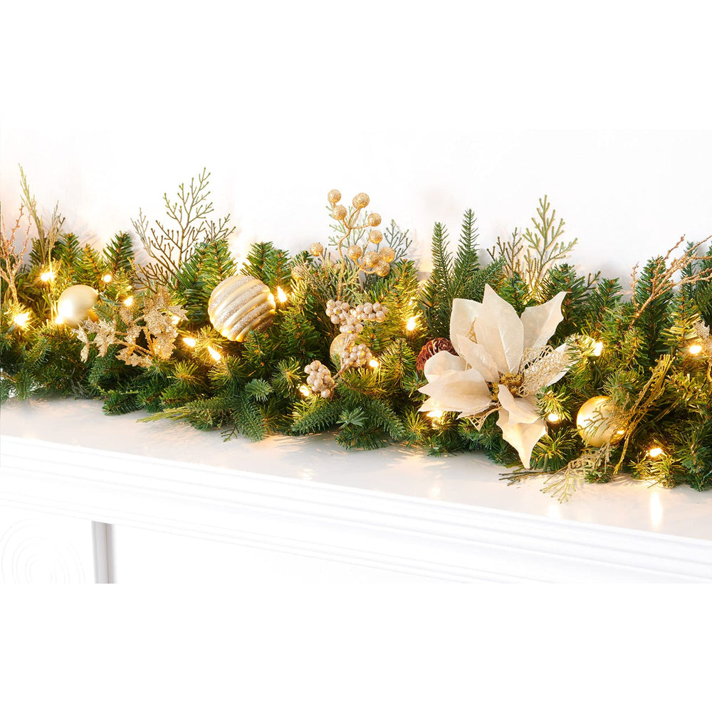 AMERZEST guirlande posée sur rambarde pour décor festif sécurisé