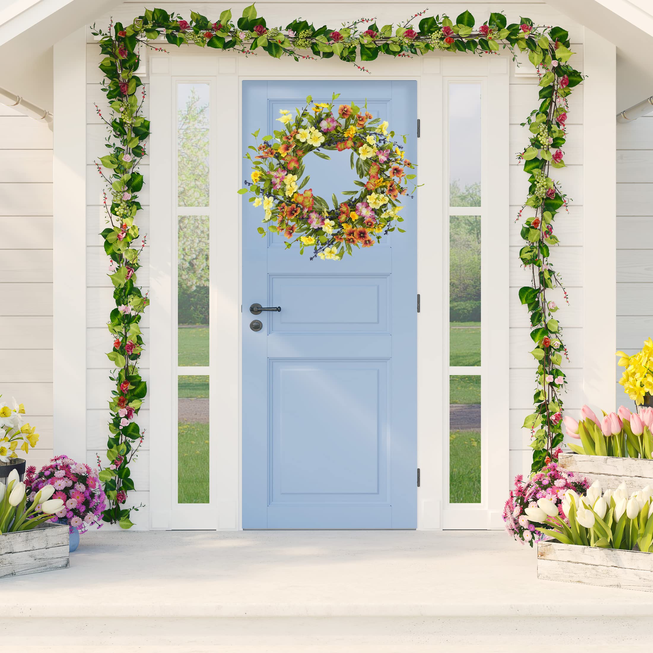 AMF0RESJ gros plan fleurs sauvages montrant couleurs vibrantes