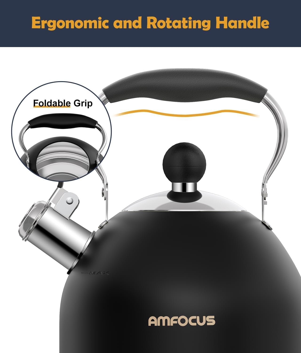 AMFOCUS bec avec sifflet en action indiquant sécurité et avertissement audible