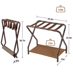 AMHANCIBLE porte-bagages replié se range sous le lit, gain d'espace