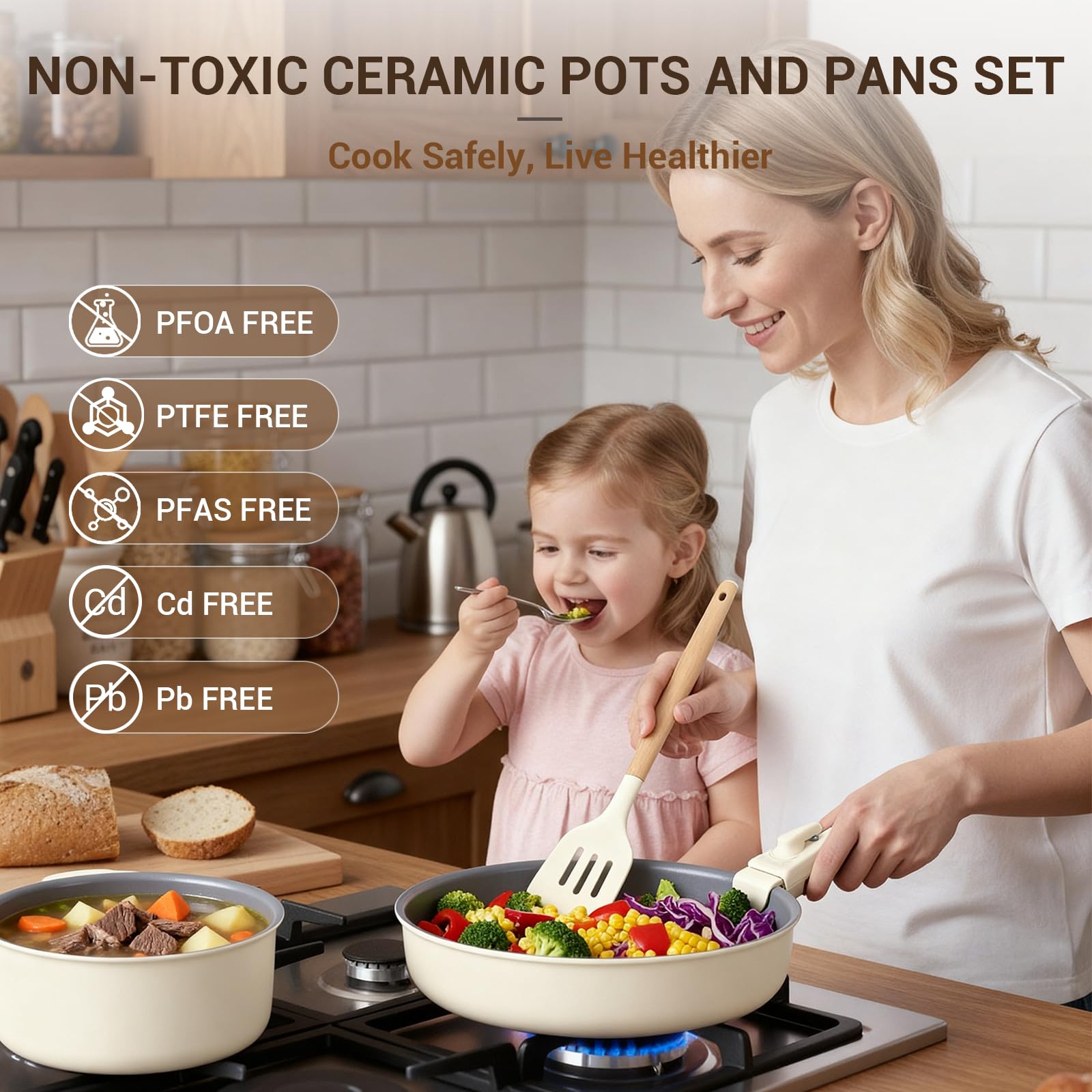 Ammeloo gros plan du revêtement céramique pour cuisine saine