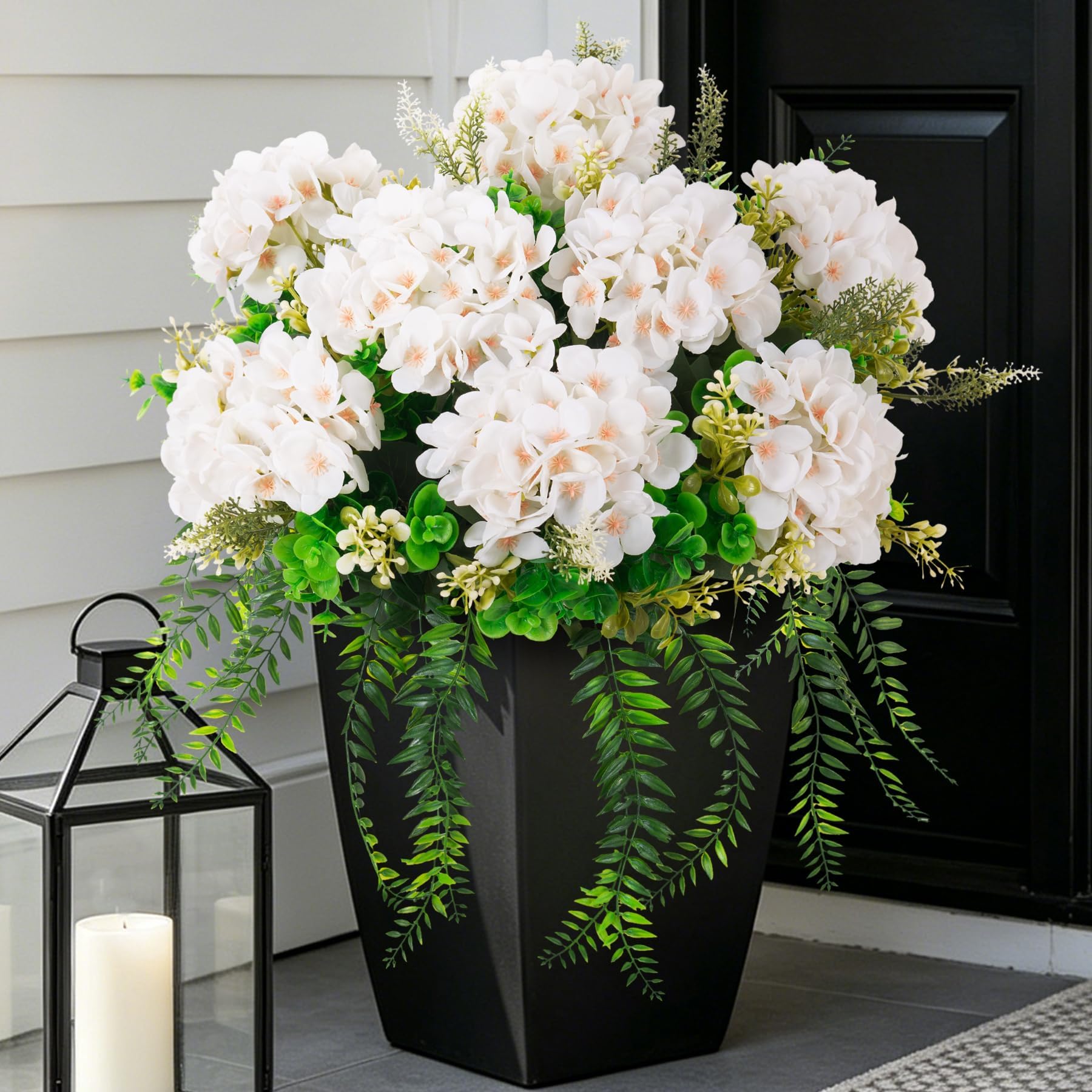 Ammyoo emballage avant montrant lot de 8 hortensias, idéal gain de temps