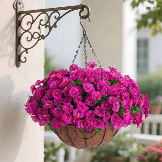 Ammyoo panier suspendu face montrant l'ensemble floral attrayant