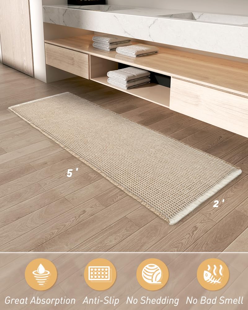 AMOAMI tapis plié prêt pour lavage, entretien facile et machine washable