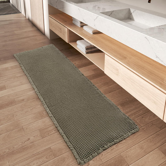 AMOAMI tapis devanture absorbant et design bohème pour salle de bain