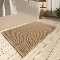 AMOAMI vue frontale du tapis montrant design gaufré et confort