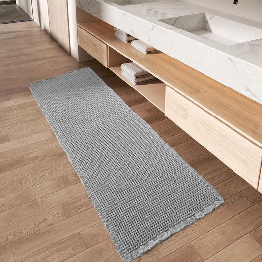AMOAMI tapis face avant gris clair montrant style et confort