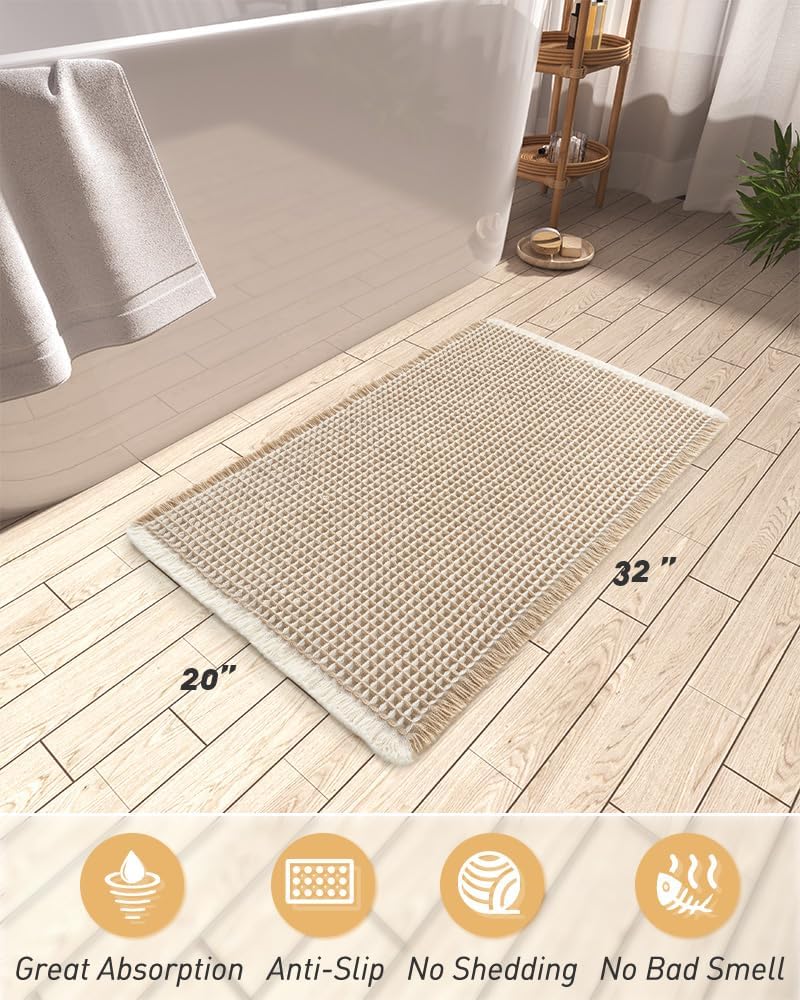 AMOAMI tapis placé en mise en scène salle de bain style bohème