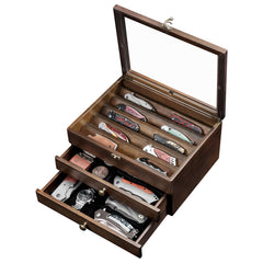 amoard coffret face avant en noyer montrant protection et élégance