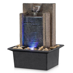 AMOOTEK fontaine de table vue de face montrant cascade décorative et élégance