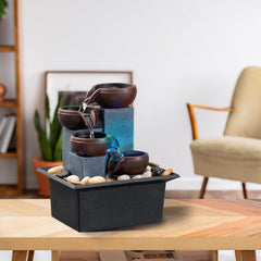 AMOOTEK fontaine utilisée sur bureau offrant atmosphère relaxante
