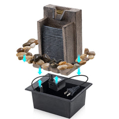 AMOOTEK LED changeantes illuminant la fontaine pour ambiance relaxante