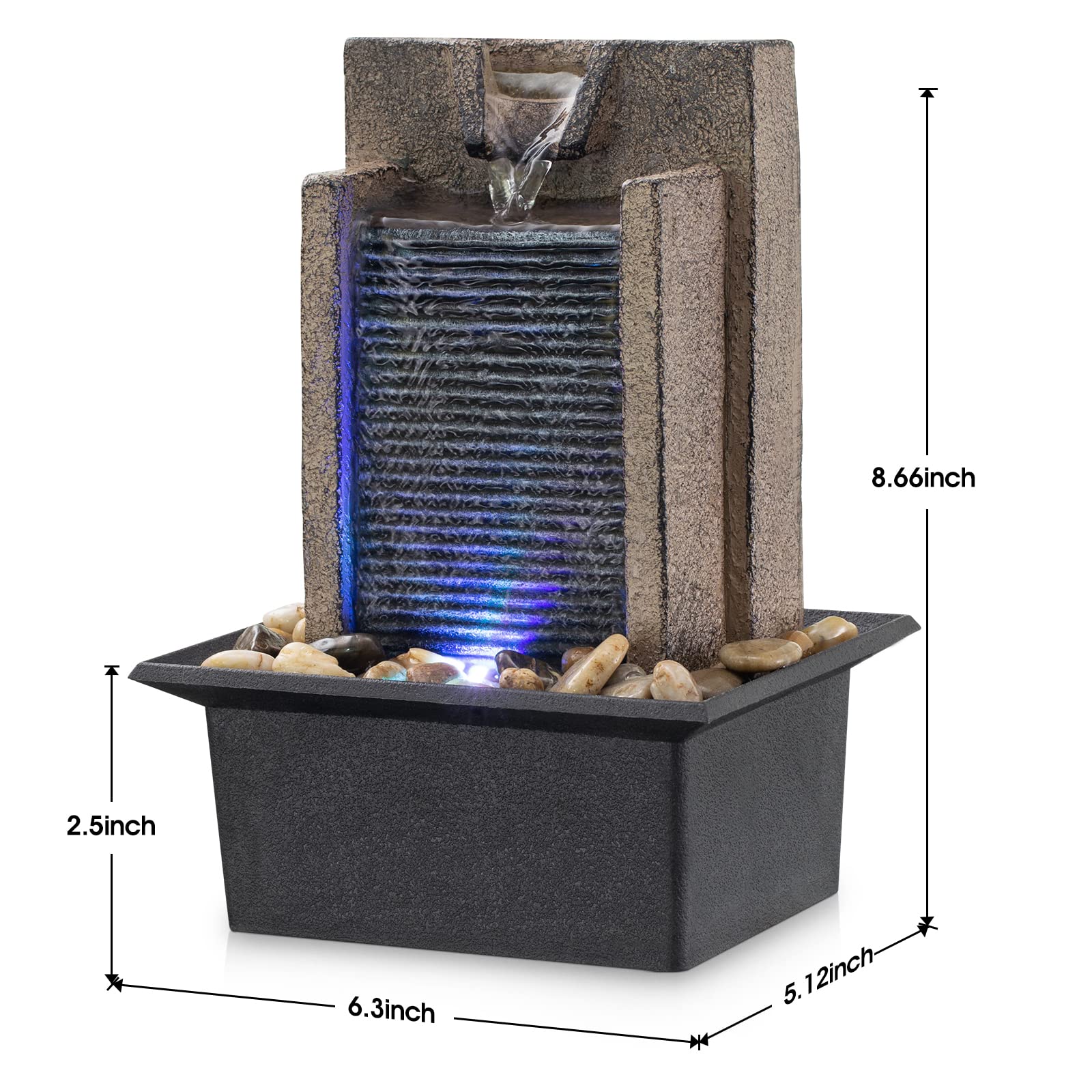 AMOOTEK pompe intégrée visible garantissant circulation d'eau silencieuse