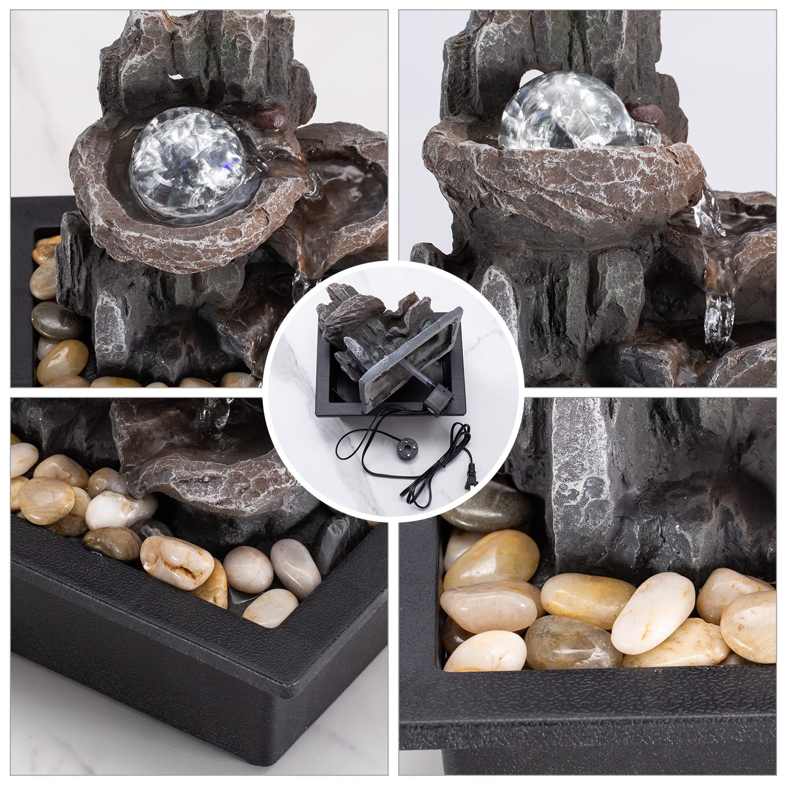 AMOOTEK fontaine installée sur bureau crée atmosphère relaxante