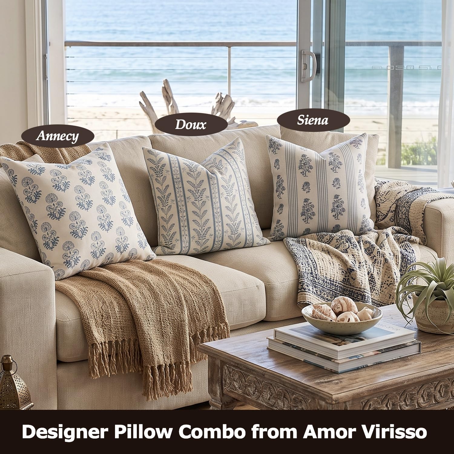 Amor Virisso housses sur canapé salon, rehausse l'ambiance neutre