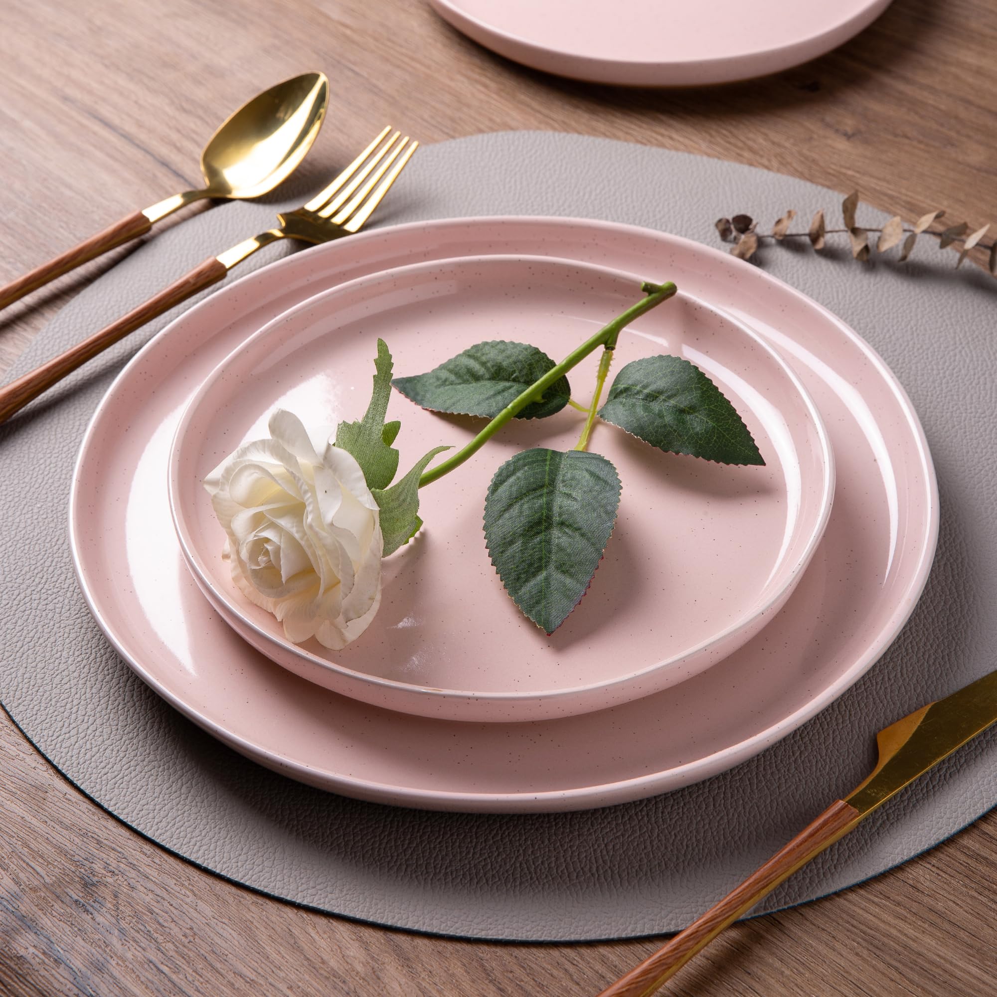 AmorArc assiette de dîner gros plan, robustesse et rebord anti-débordement