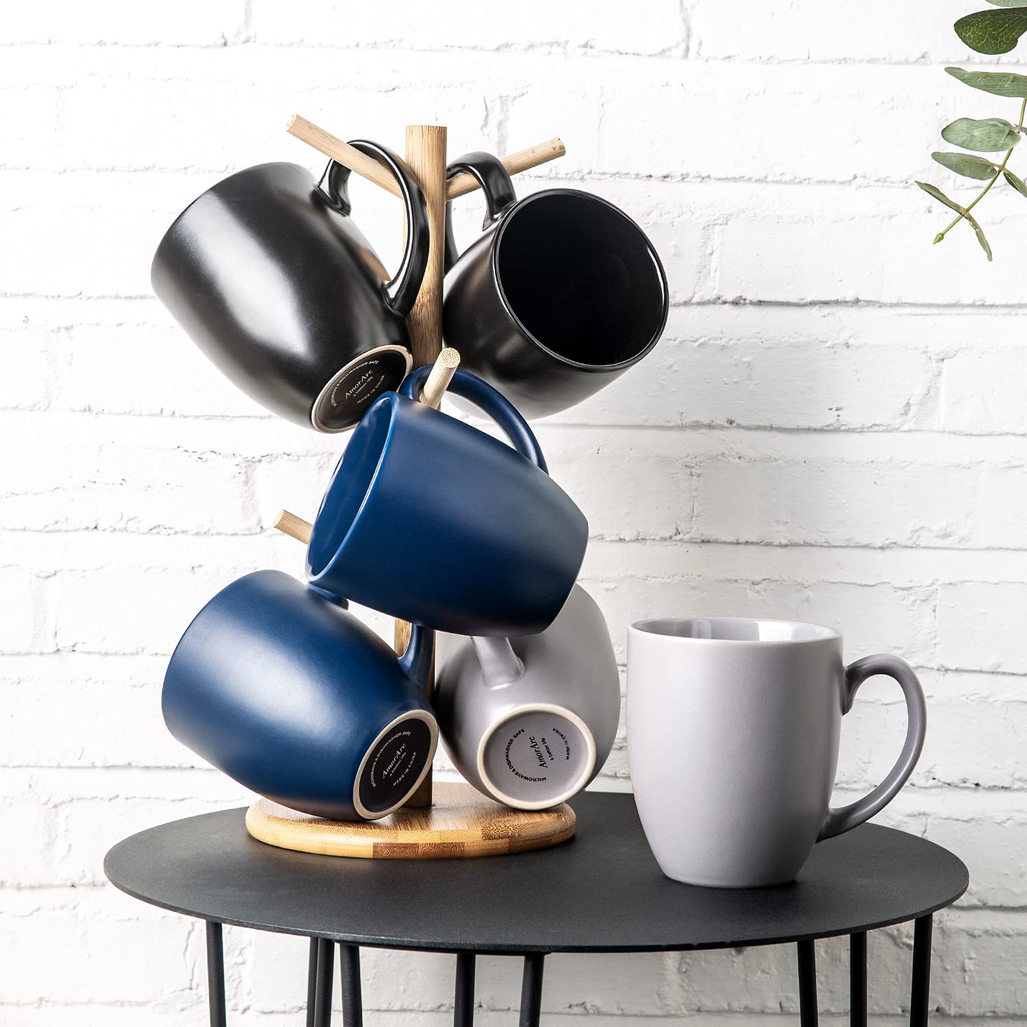 AmorArc ensemble de six tasses sur plan de travail pour service maison