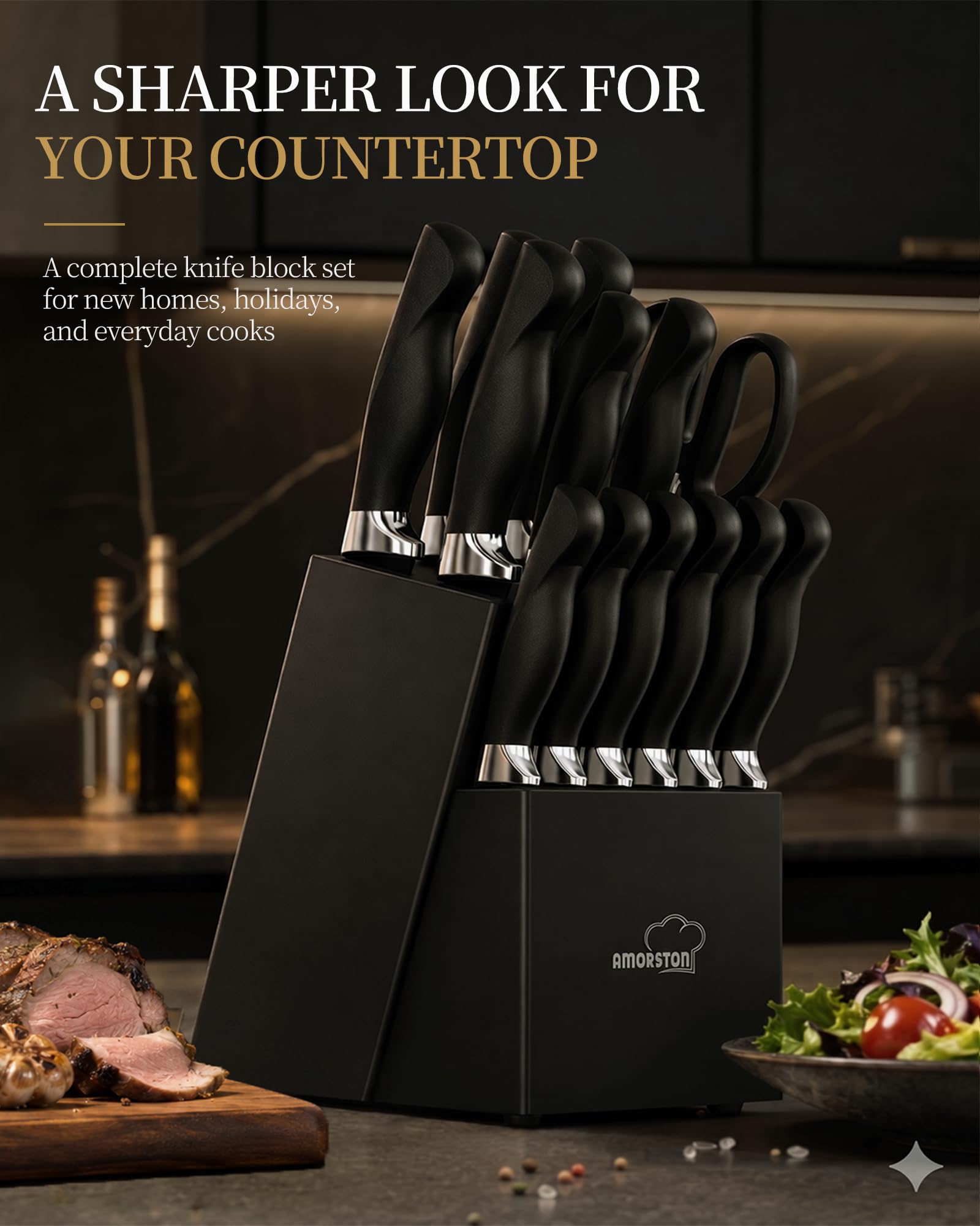 Amorston échelle taille comparaison montrant dimensions et ergonomie