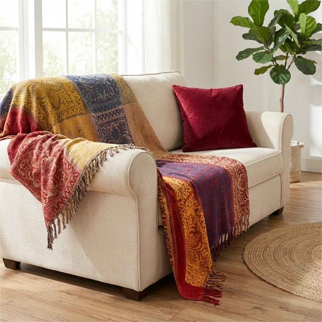 amorus jeté sur fauteuil facilitant protection et usage quotidien