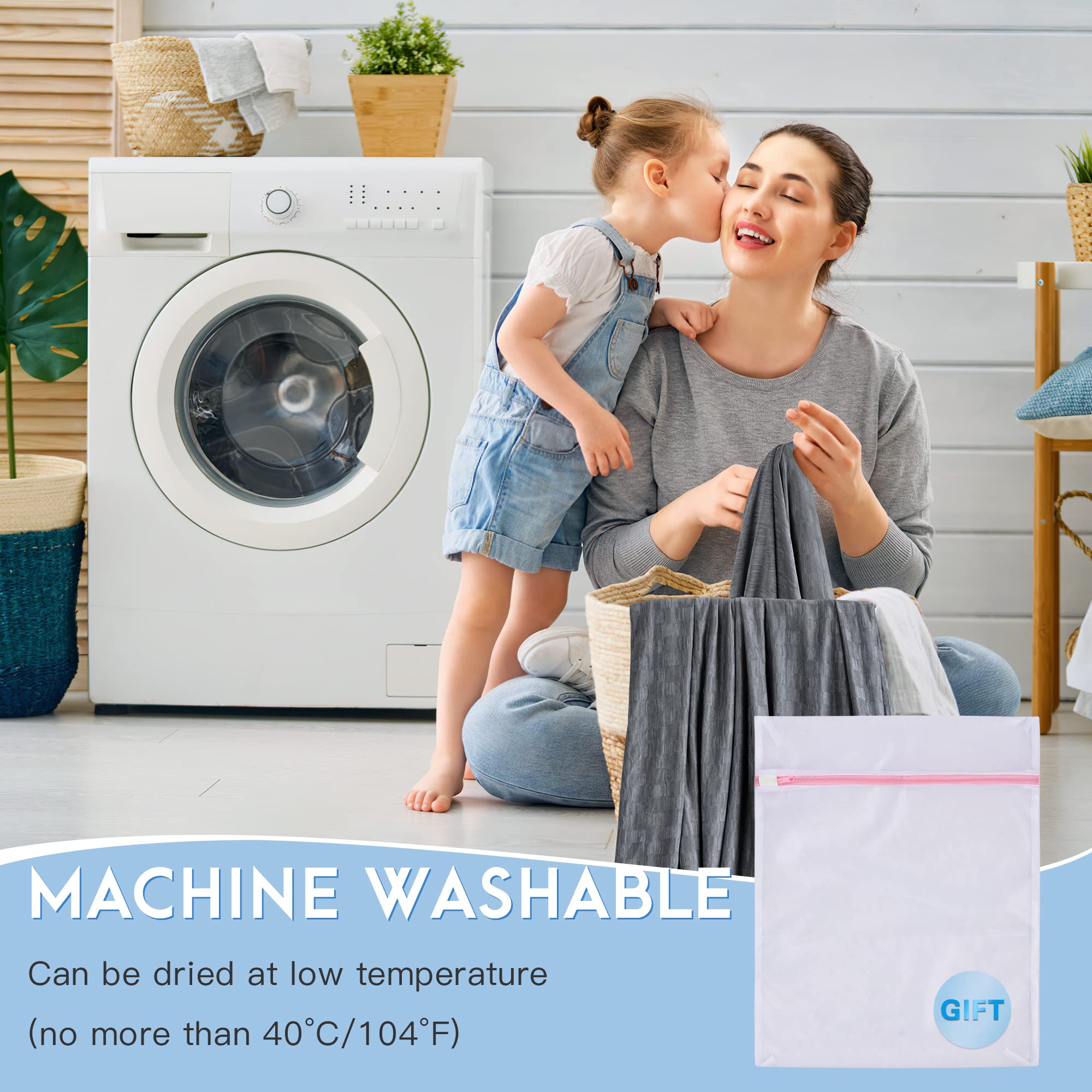 AmyHomie étiquette d'entretien indiquant lavage machine et précautions