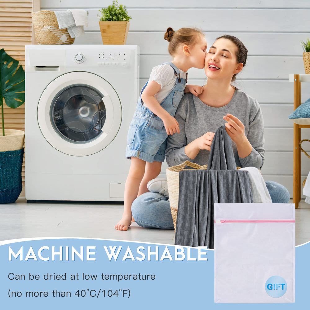 AmyHomie étiquette d'entretien indiquant lavage machine et précautions