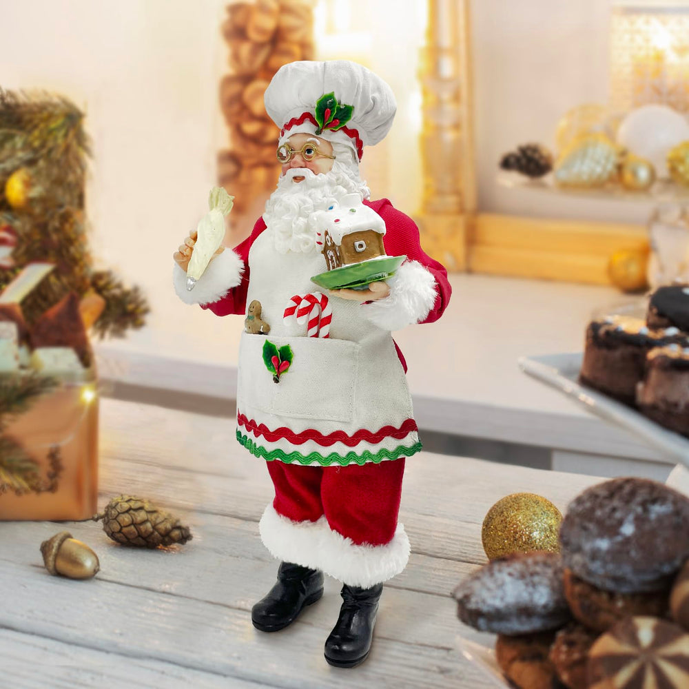 Amyoxu Père Noël posé sur une table de fête offrant une ambiance conviviale