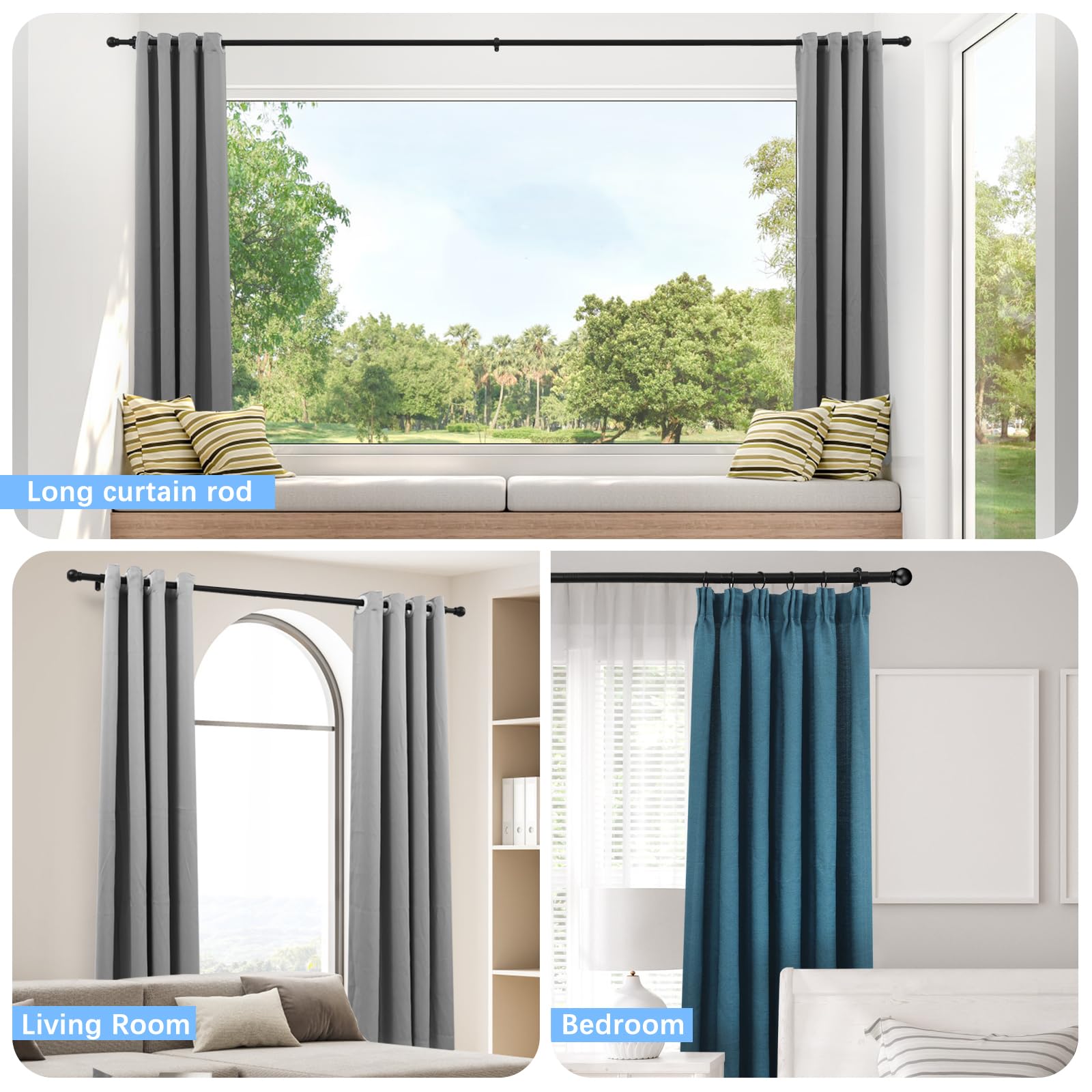 AMZSEVEN échelle comparative longueur montrant l'ajustement modulable jusqu'à 132 pouces