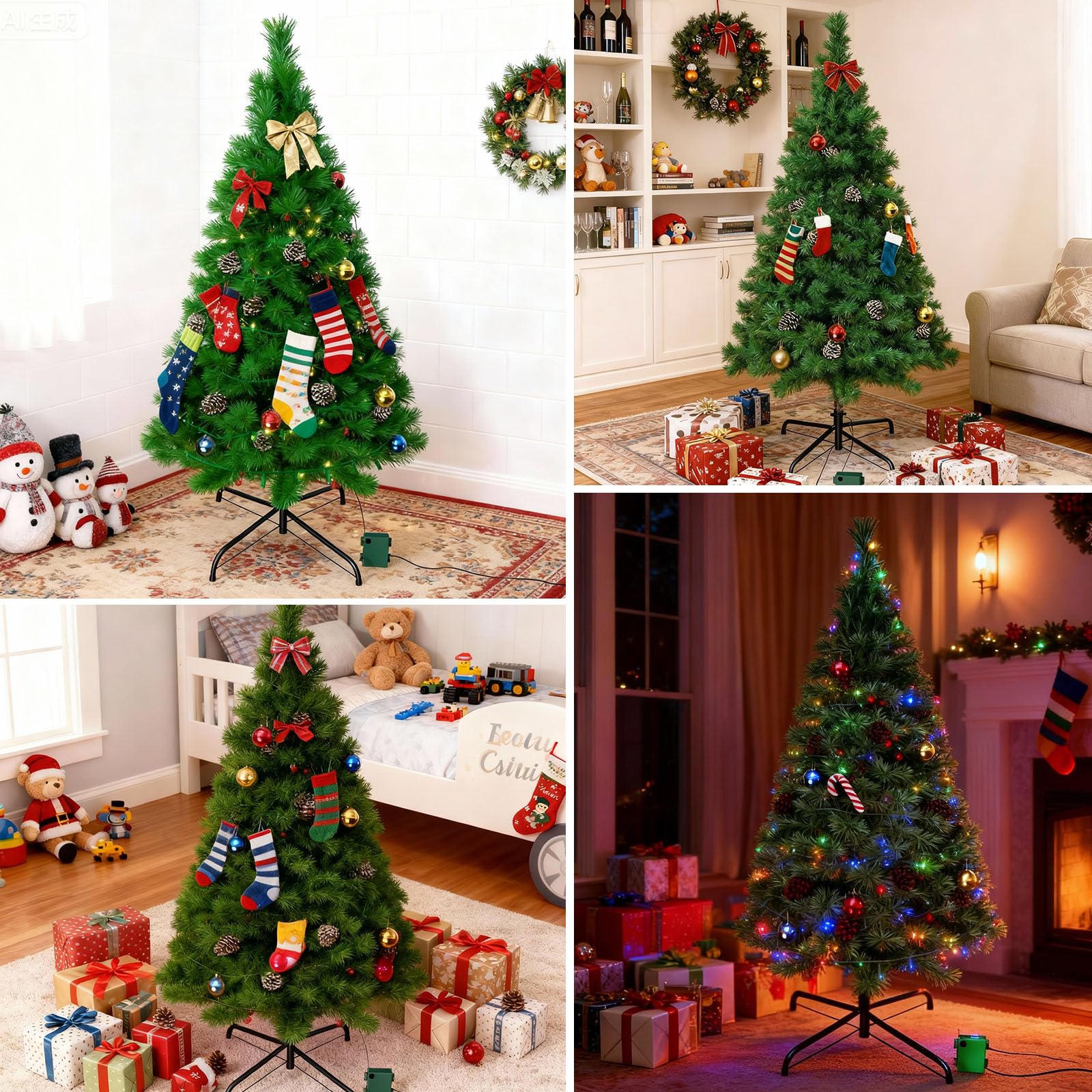 Amzxart boules et baies rouges incluses apportant touche festive immédiate